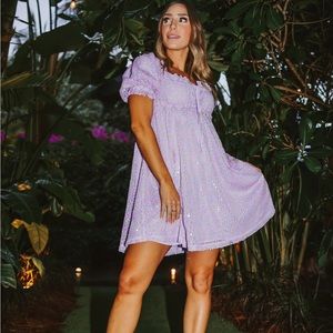 Buddy Love Lavender Haze Sequin Dress